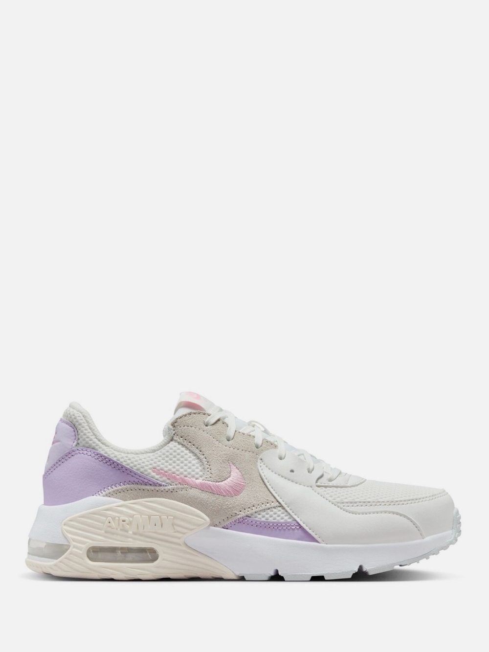 Nike Air max sneakers only worn once white pink lavender Size 8 EUC!